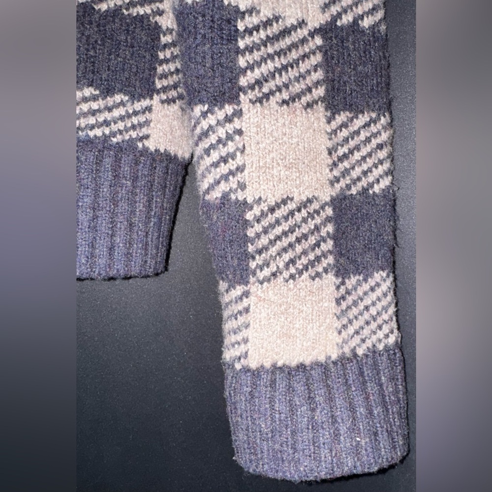Madewell Plaid-Mix Colburne Cardigan Sweater in Coziest Yarn 
Heather Shadow XS - Picture 9 of 13